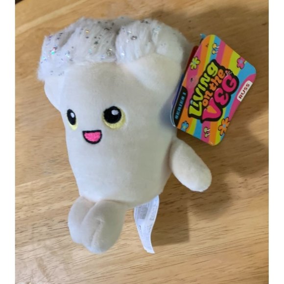 New Russ Living on The Veg Cauliflower Stevie PLush Stuffed Doll Toy 6 in Tall W - Picture 1 of 4